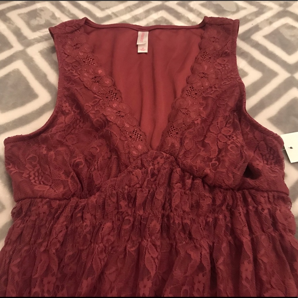 Mauve lace dress
